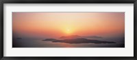 Framed Sunset Santorini Island Greece