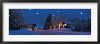 Framed Houses snowfall NH USA