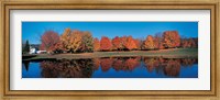 Framed Autumn by the Lake, Laurentide Quebec Canada