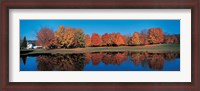 Framed Autumn by the Lake, Laurentide Quebec Canada
