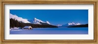 Framed Maligne Lake & Canadian Rockies Alberta Canada