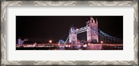Framed Tower Bridge London England at Night