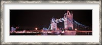 Framed Tower Bridge London England at Night