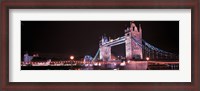 Framed Tower Bridge London England at Night