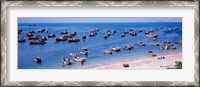 Framed Fishing boats at a harbor, Mui Ne, Vietnam