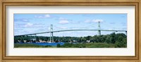 Framed Suspension bridge across a river, Thousand Islands Bridge, St. Lawrence River, New York State, USA