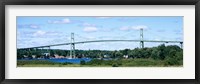 Framed Suspension bridge across a river, Thousand Islands Bridge, St. Lawrence River, New York State, USA