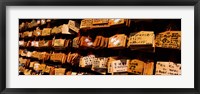 Framed Votive tablets in a temple, Tsurugaoka Hachiman Shrine, Kamakura, Kanagawa Prefecture, Kanto Region, Japan