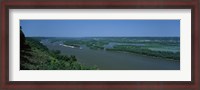 Framed River flowing through a landscape, Mississippi River, Marquette, Prairie Du Chien, Wisconsin-Iowa, USA