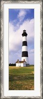 Framed Low angle view of a lighthouse, Bodie Island Lighthouse, Bodie Island, Cape Hatteras National Seashore, North Carolina, USA