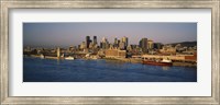 Framed Harbor with the city skyline, Montreal, Quebec, Canada