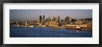 Framed Harbor with the city skyline, Montreal, Quebec, Canada