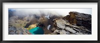 Framed High angle view of a lake, Continental Divide, US Glacier National Park, Montana, USA