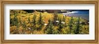 Framed High angle view of a lake, Iceberg Lake, US Glacier National Park, Montana, USA