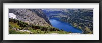Framed High angle view of a lake, Hidden Lake, US Glacier National Park, Montana, USA