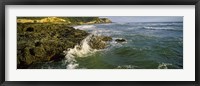 Framed Waves splashing on rocks, Oregon Coast, Oregon, USA