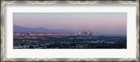 Framed City with mountains in the background, Los Angeles, California, USA