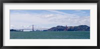Framed Boats sailing near a suspension bridge, Golden Gate Bridge, San Francisco Bay, San Francisco, California, USA