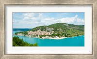 Framed Bauduen, Lake of Sainte-Croix, Var, Provence-Alpes-Cote d'Azur, France
