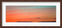 Framed Mountain range at dusk, Santa Monica Mountains, Los Angeles County, California, USA
