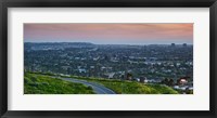 Framed Aerial view of a city viewed from Baldwin Hills Scenic Overlook, Culver City, Los Angeles County, California, USA
