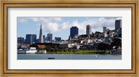 Framed Buildings at the waterfront, Transamerica Pyramid, Pacific Heights, San Francisco, California, USA 2011