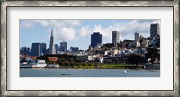 Framed Buildings at the waterfront, Transamerica Pyramid, Pacific Heights, San Francisco, California, USA 2011