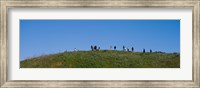 Framed People on a hill, Baldwin Hills Scenic Overlook, Los Angeles County, California, USA