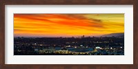 Framed Cityscape at dusk, Sony Studios, Culver City, Santa Monica, Los Angeles County, California, USA