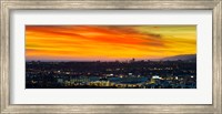 Framed Cityscape at dusk, Sony Studios, Culver City, Santa Monica, Los Angeles County, California, USA