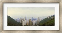 Framed Skyscrapers in a city, Hong Kong, China