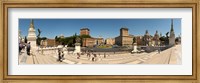 Framed Tourists at town square, Palazzo Venezia, Piazza Venezia, Rome, Lazio, Italy