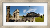Framed Historic Coliseum and Arch of Constantine, Rome, Lazio, Italy