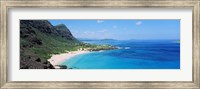 Framed High angle view of a coast, Makapuu, Oahu, Hawaii, USA