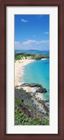 Framed High angle view of a beach, Makapuu, Oahu, Hawaii, USA