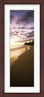 Framed Beach at sunset, Lanikai Beach, Oahu, Hawaii, USA