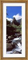 Framed Stream flowing through a valley, Iao Needle, Iao Valley, Wailuku, Maui, Hawaii, USA