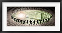 Framed People in circle around money