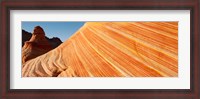 Framed Orange sandstone rock formations, The Wave, Coyote Buttes, Utah, USA