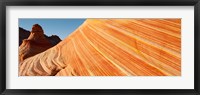 Framed Orange sandstone rock formations, The Wave, Coyote Buttes, Utah, USA