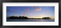 Framed Motus at Sunset, Bora Bora, Society Islands, French Polynesia