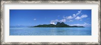 Framed Bora Bora from Motu Iti, Society Islands, French Polynesia