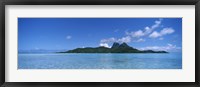 Framed Bora Bora from Motu Iti, Society Islands, French Polynesia