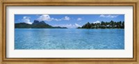 Framed Motu and lagoon, Bora Bora, Society Islands, French Polynesia