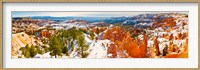 Framed High angle view of rock formations, Boat Mesa, Bryce Canyon National Park, Utah, USA