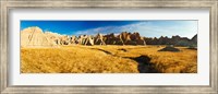 Framed Rock formations on a landscape, Prairie Wind Overlook, Badlands National Park, South Dakota, USA