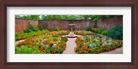 Framed Latham Memorial Garden at Tryon Palace, New Bern, North Carolina, USA