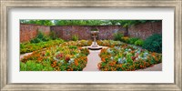 Framed Latham Memorial Garden at Tryon Palace, New Bern, North Carolina, USA