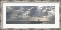 Framed Sailboat in the sea, Negril, Jamaica