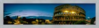 Framed Amphitheater at dusk, Coliseum, Rome, Lazio, Italy